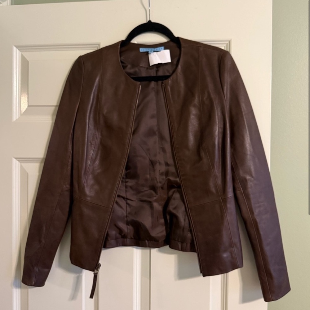 Antonio Melani Vintage Brown Leather Jacket XS